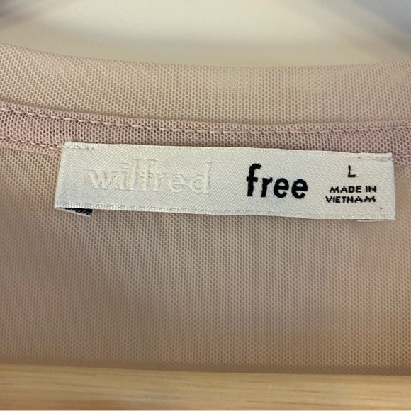 🍂fall drop🍂Wilfred Mesh Kristen top beige/ pink - Picture 8 of 8